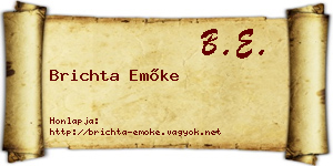 Brichta Emőke névjegykártya